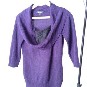 AB Studio Purple and black Sweater Top